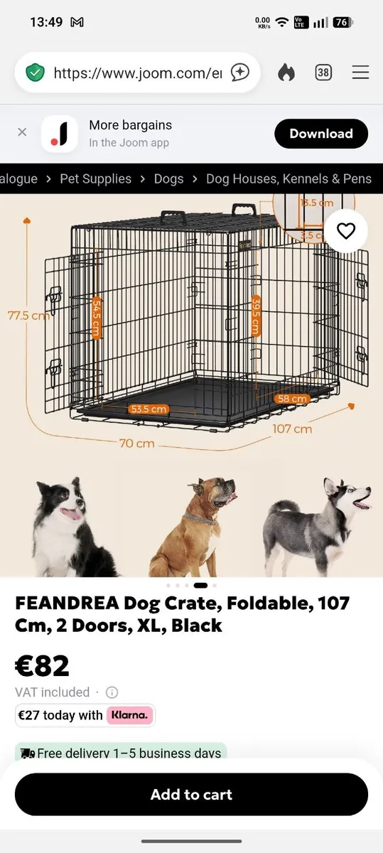 Large Dog crate - Image 2