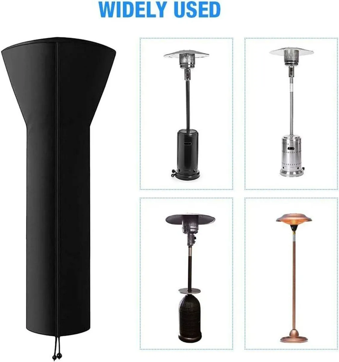 Waterproof Patio Heater Cover with Zipper - Image 4