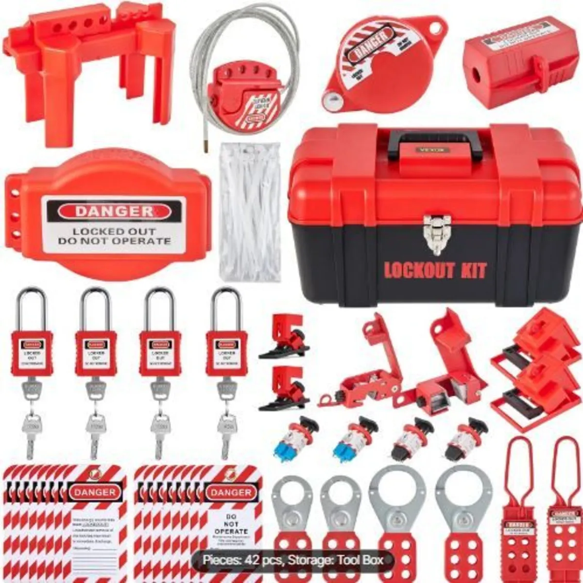 42 PCS Lockout Tagout Kits - Image 4