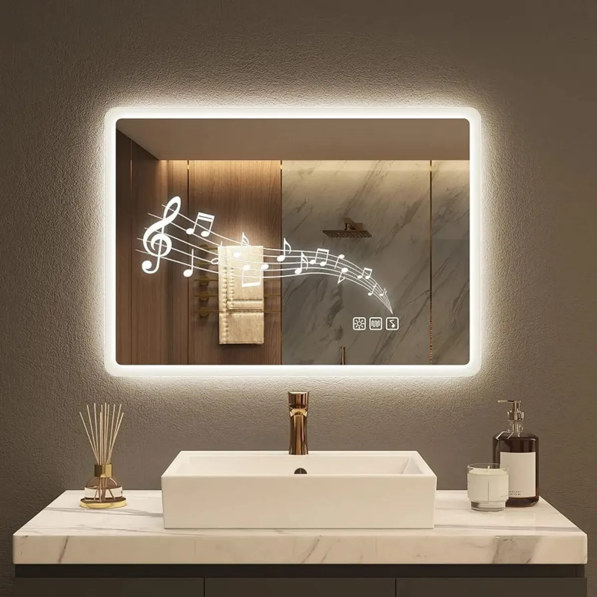 500x700 mm Bathroom-Mirror-with-LED-Lights for Wal - Image 1