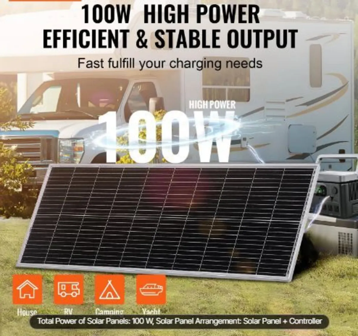 100W Monocrystalline Solar Panel Kit - Image 4