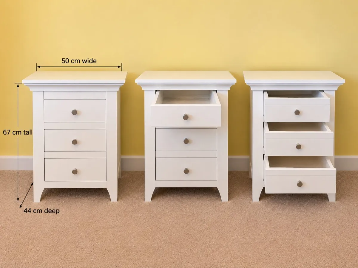 Solid Pine Bedside Lockers - Image 4