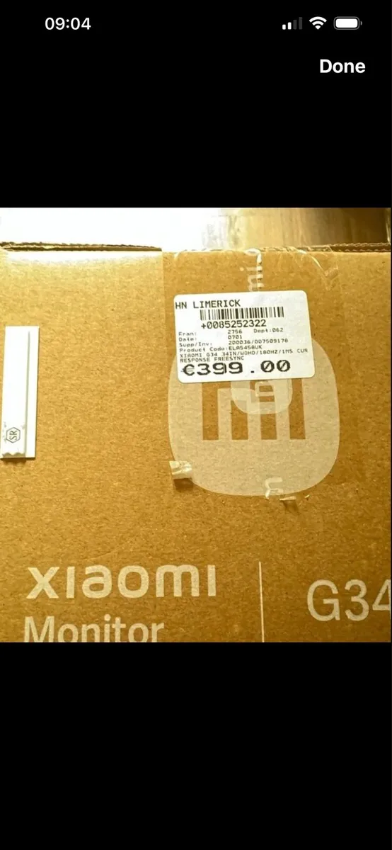 Large gaming monitor - New in Box - Image 1