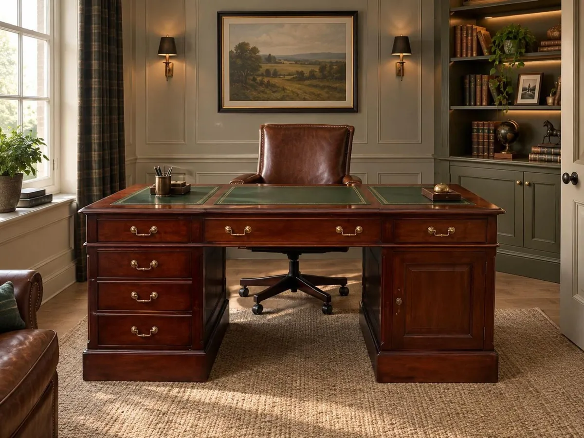Victorian Partner Home Office Desk - Image 1