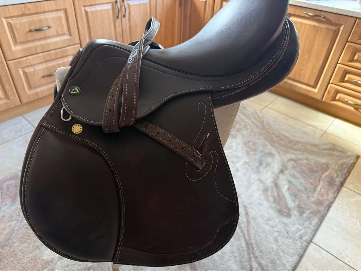 Prestige Italia 17” Brown Jump Saddle - Image 3