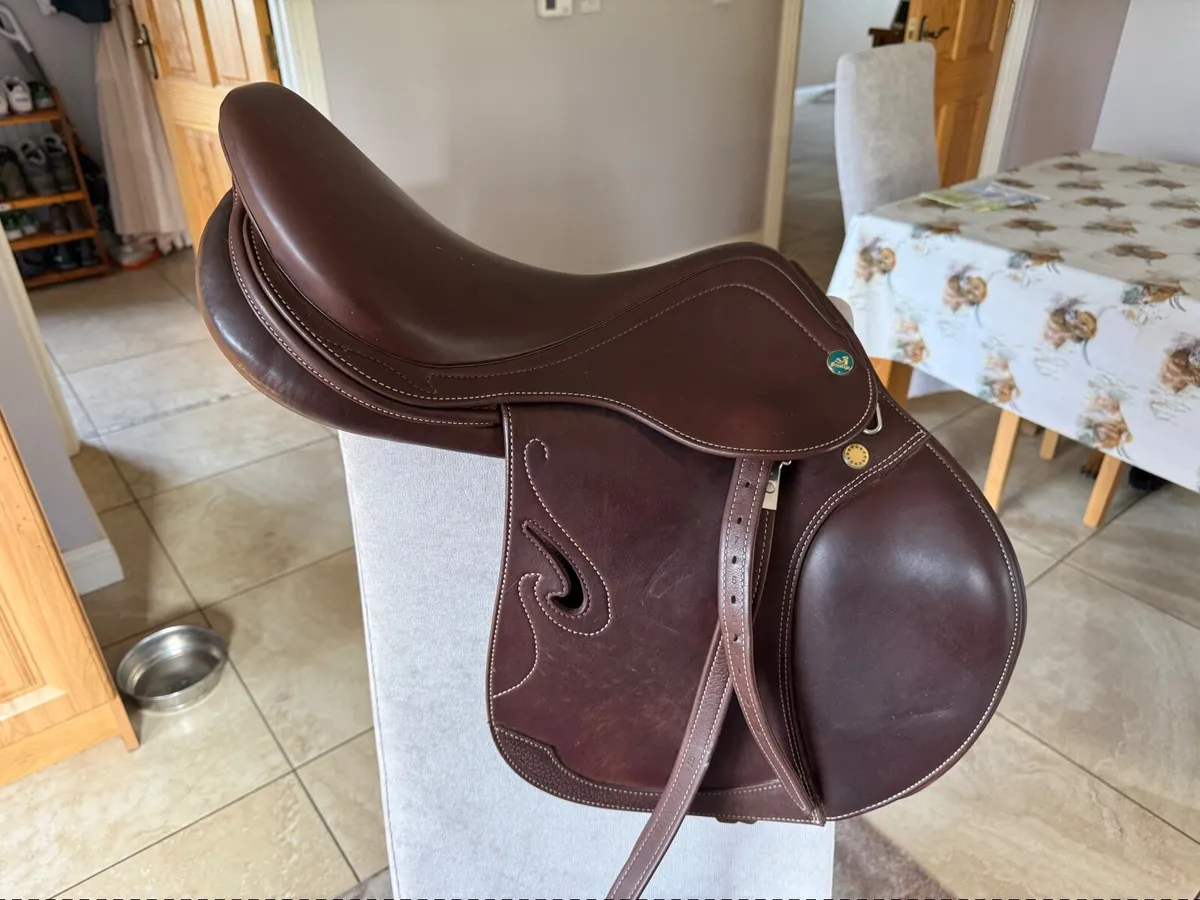 Prestige Italia 17” Brown Jump Saddle - Image 4