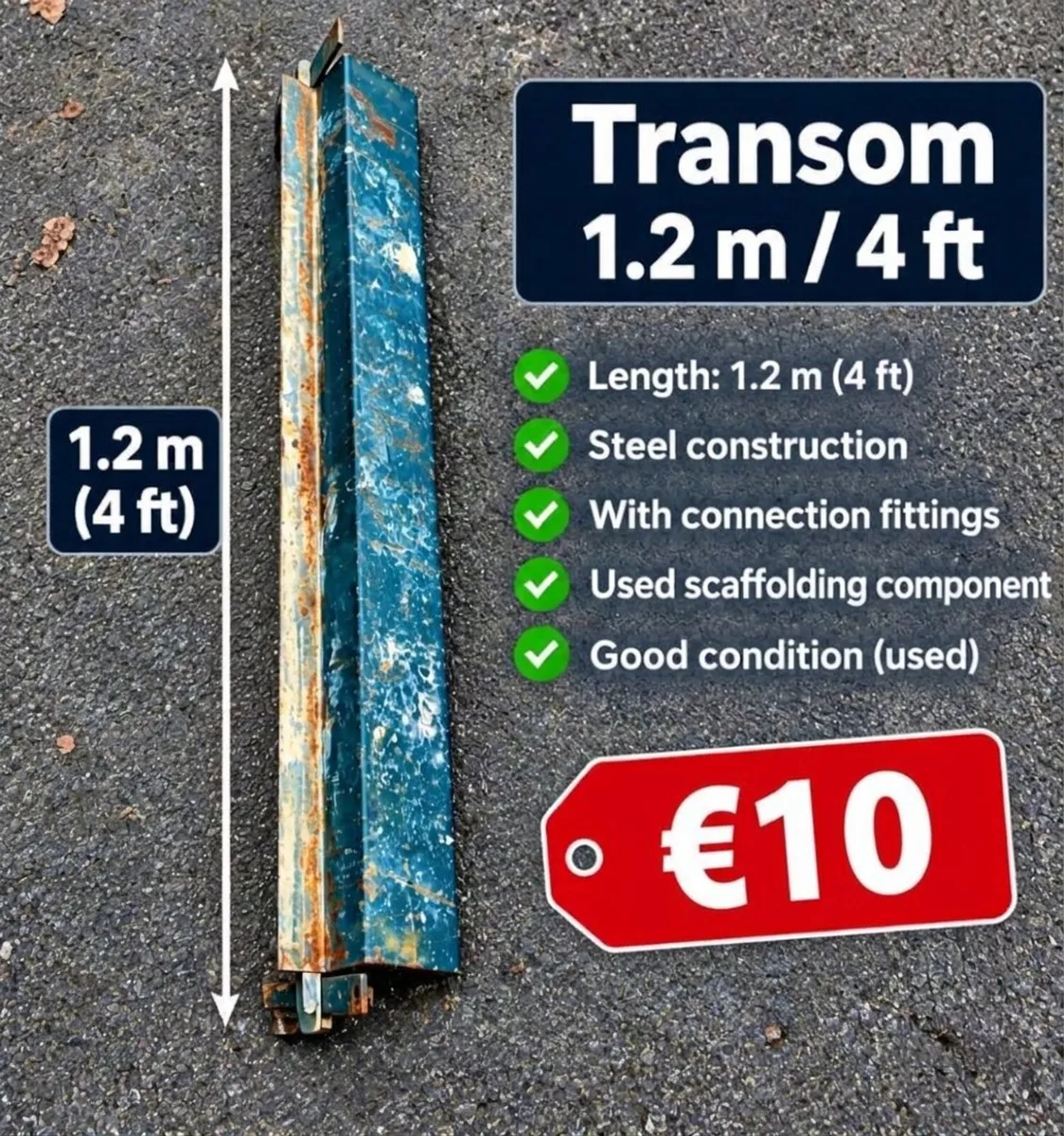 4ft Transom - €10.00