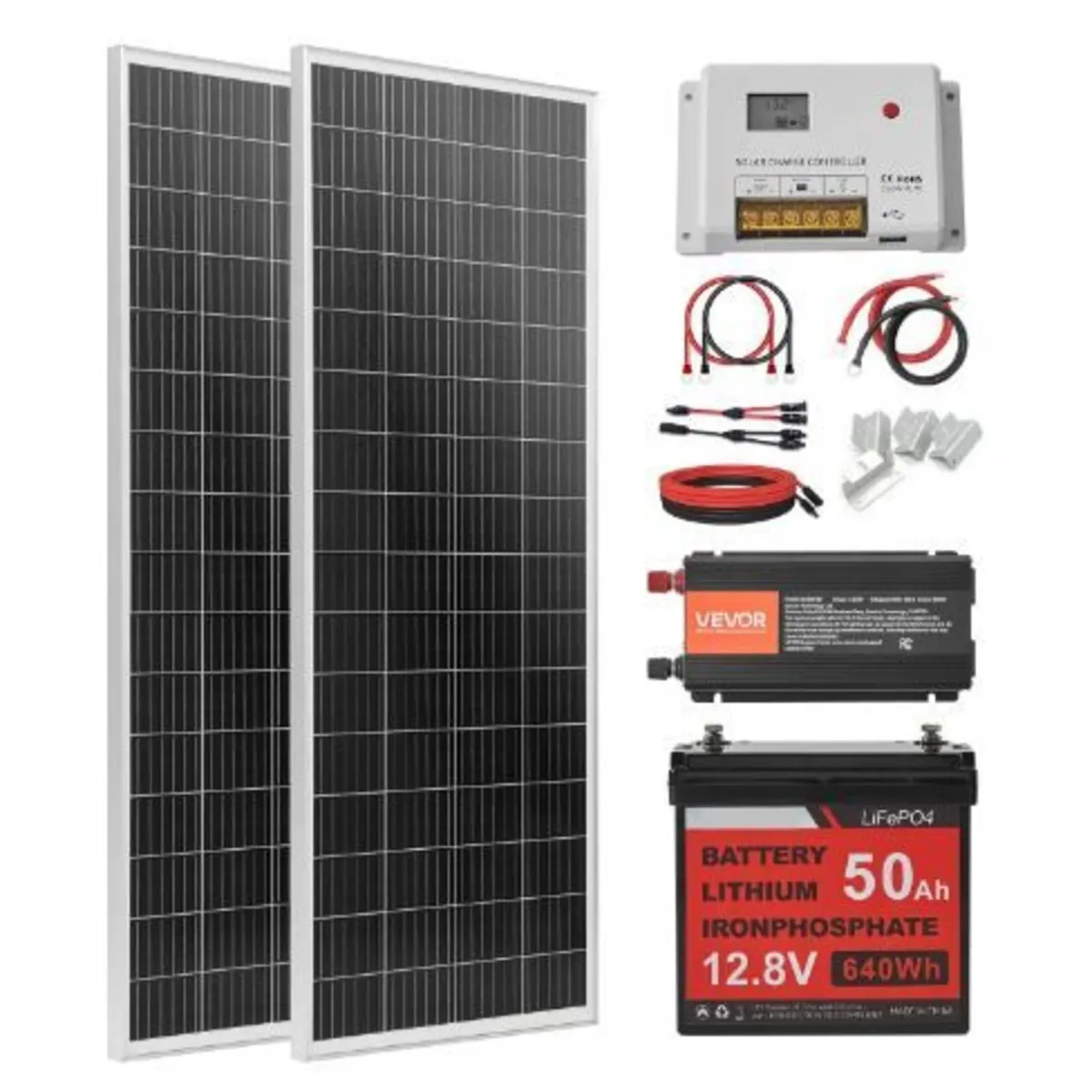 200W 12V Complete Solar Power Kit - Image 3