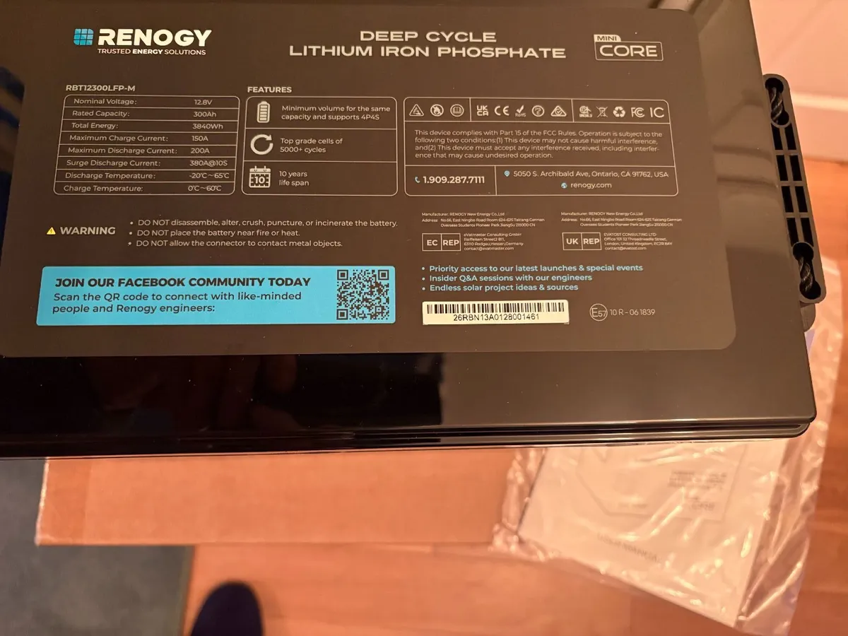 Brand new Lithium Battery Renogy 300Ah. Core Mini - Image 2