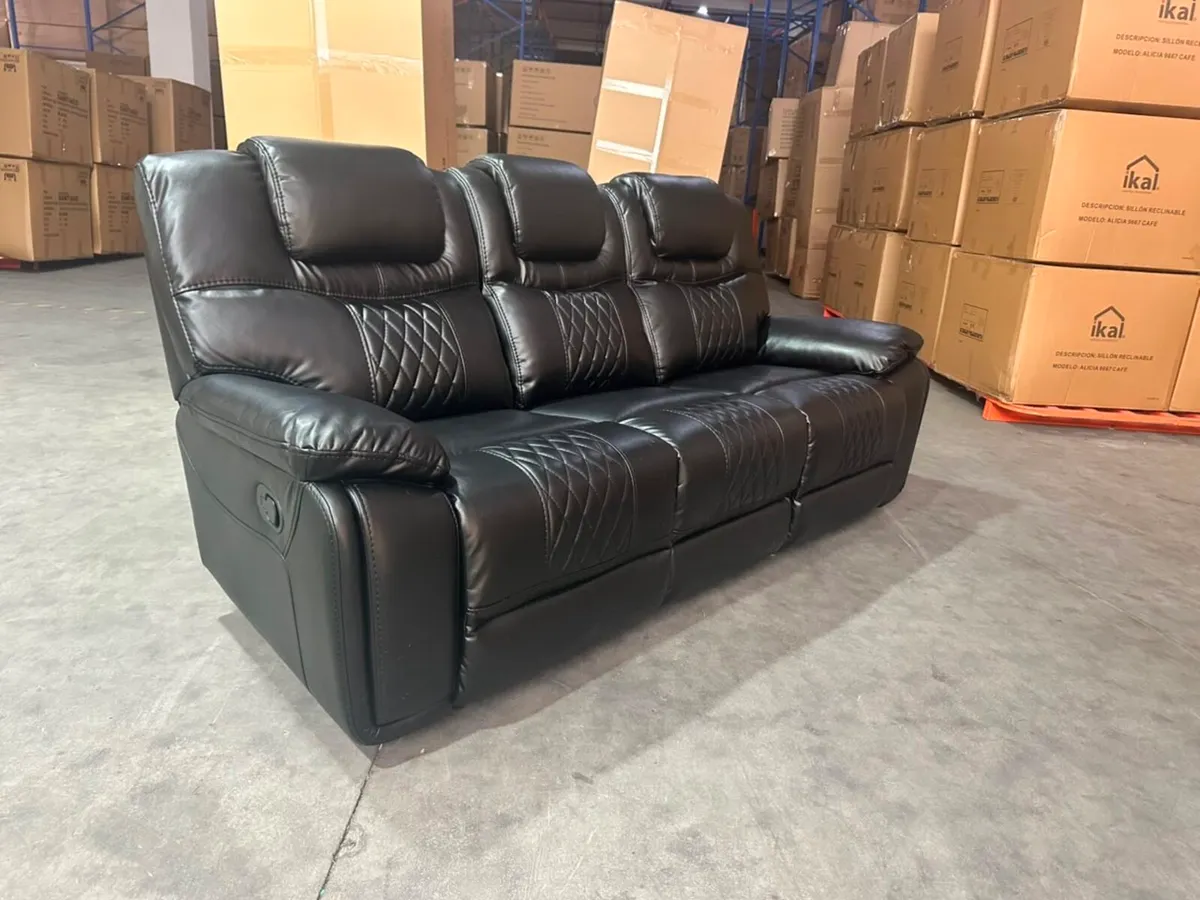 New Brown leather Recliner Sofas - Image 4