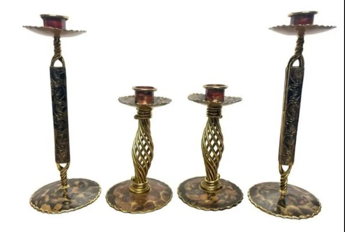 1960s Vintage candle holders - collection of 4 - Image 2