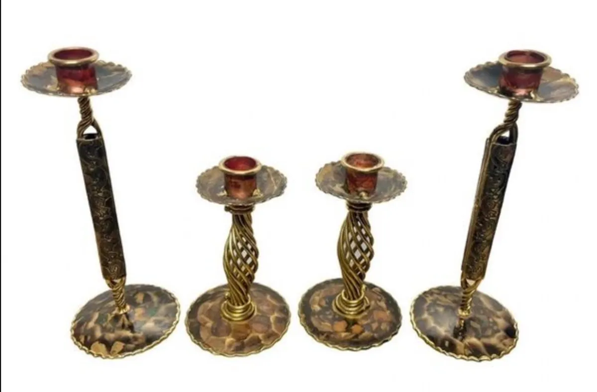 1960s Vintage candle holders - collection of 4 - Image 3