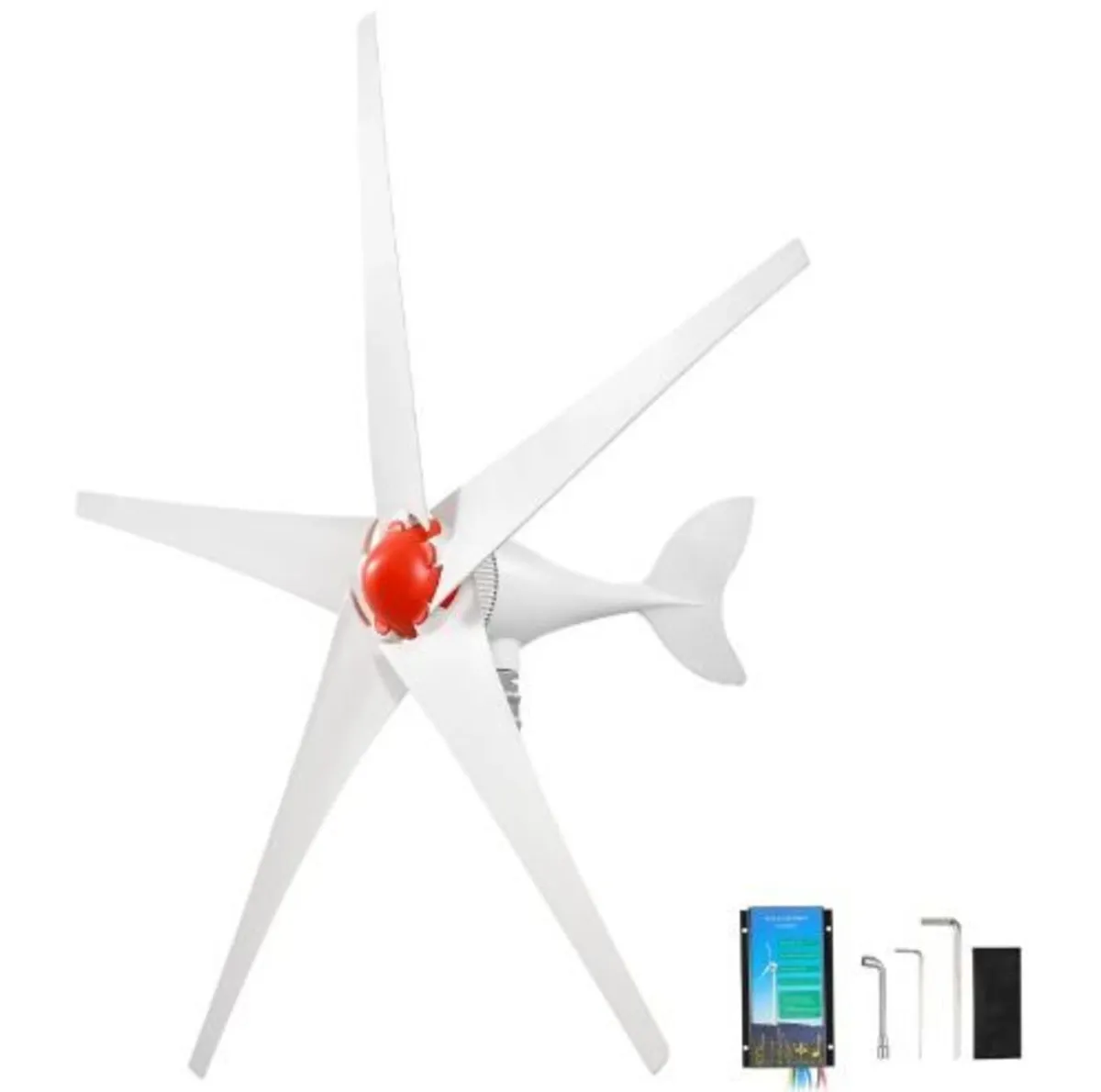 800W 12V Wind Turbine Generator, 5-Blade - Image 2