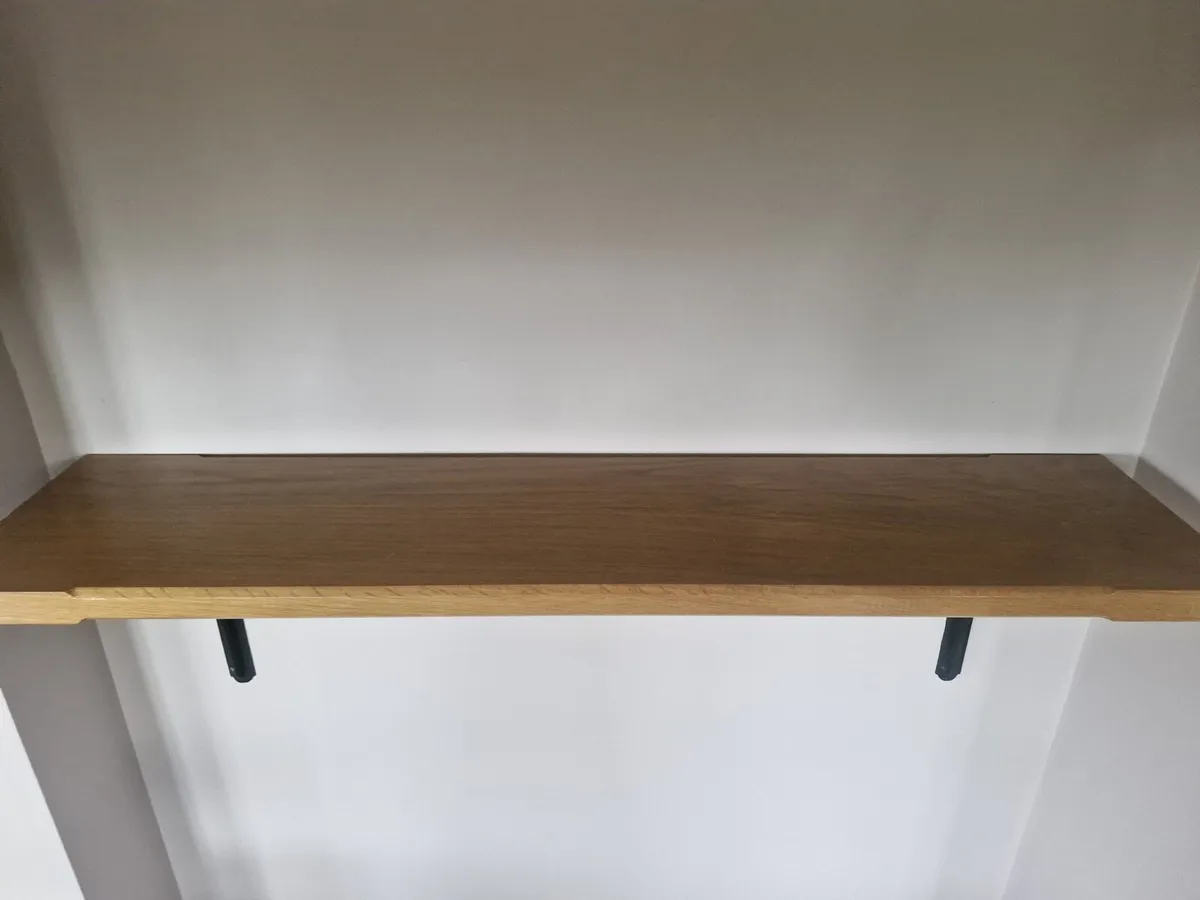 White Oak shelf & antique Bracket’s - Image 3