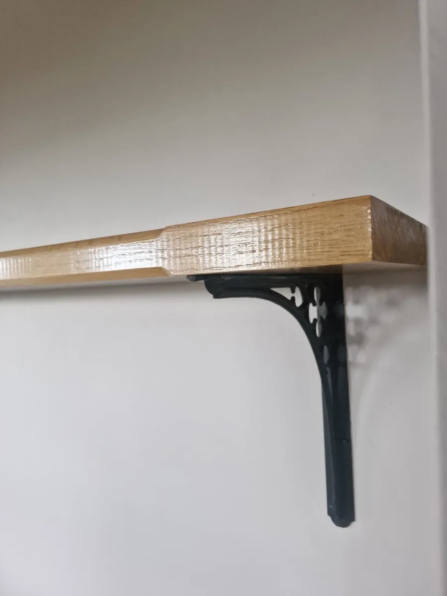 White Oak shelf & antique Bracket’s - Image 4