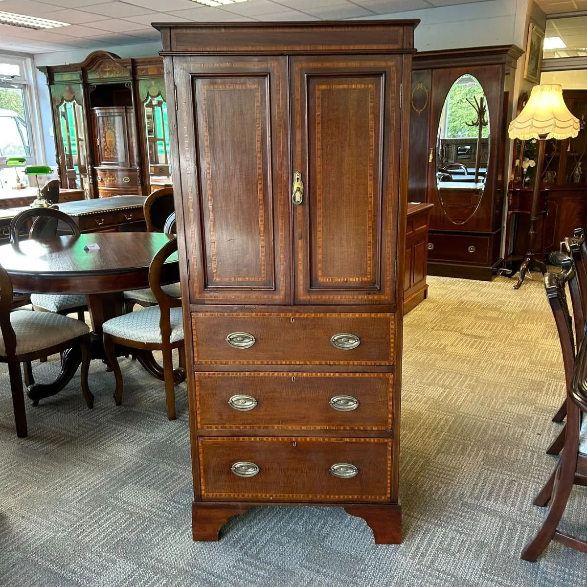 Antique linen cabinet by Oetzmann & Co., Hampstead - Image 1