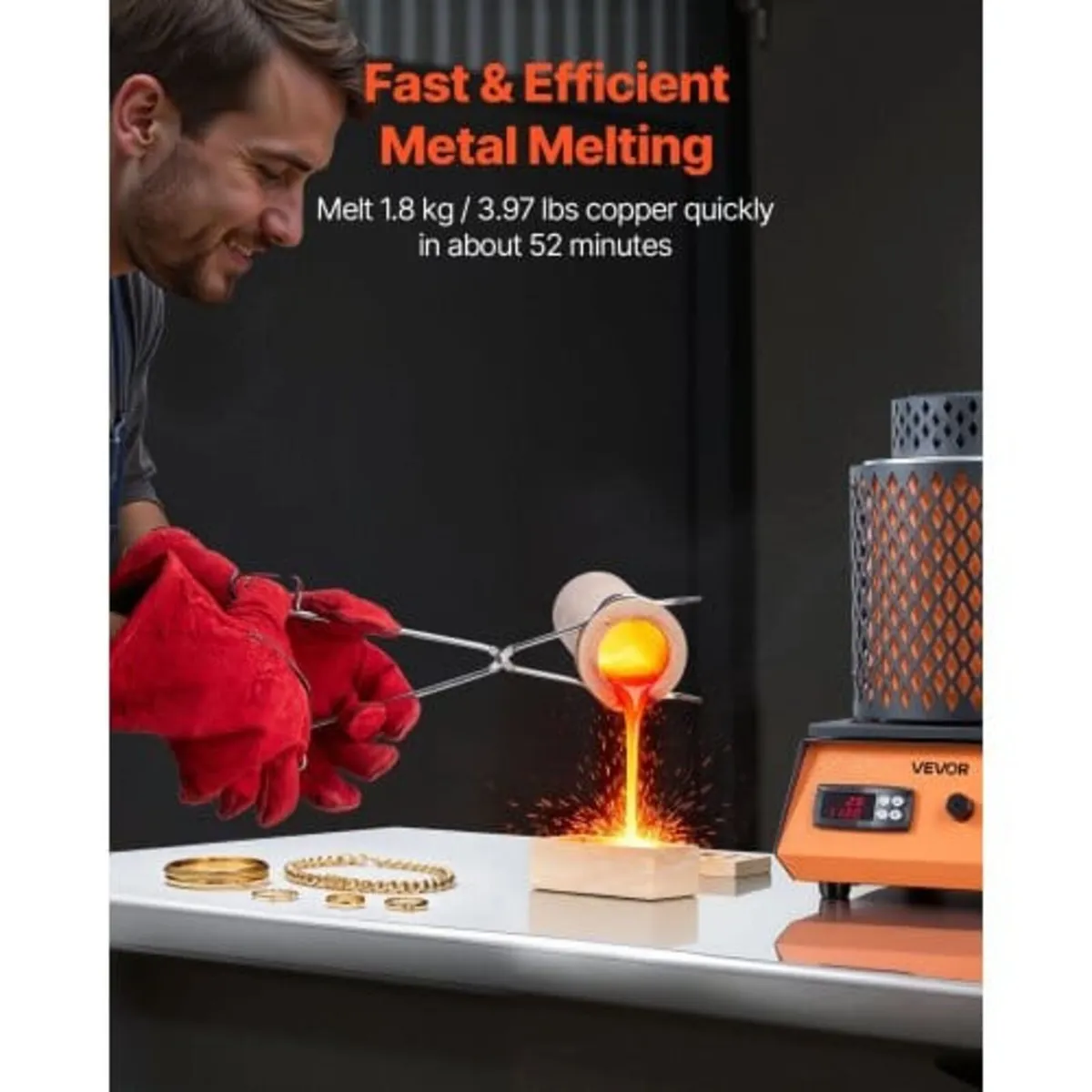 Electric Melting Furnace, 1500W Electric Melting F - Image 4