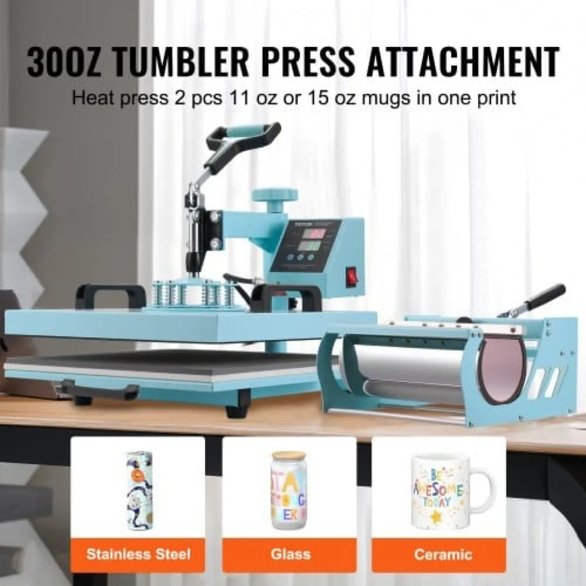 Heat Press Machine, 15 x 15 inch, 5 in 1 Heat Tran - Image 4