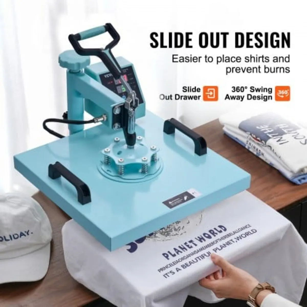 Heat Press Machine, 15 x 15 inch, 5 in 1 Heat Tran - Image 2