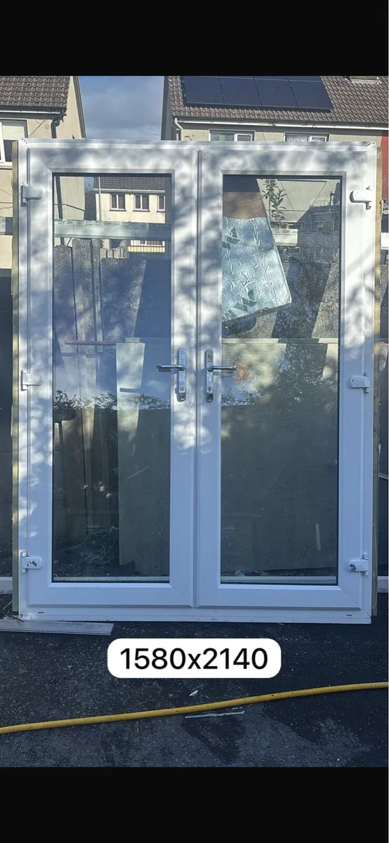 White UPVC French door