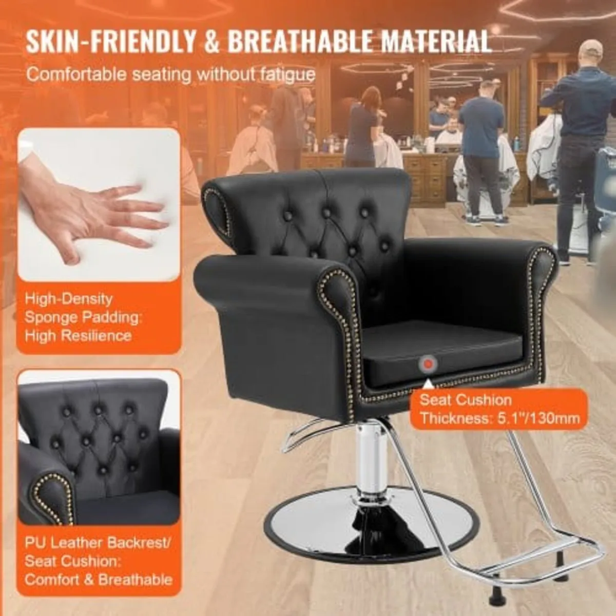 Salon Chair, Barber Chair for Hair Stylist, Stylin - Image 4