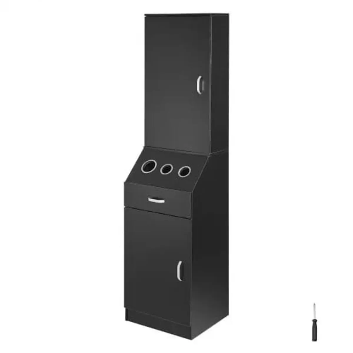 Salon Storage Cabinet, Barber Salon Station for Ha - Image 1