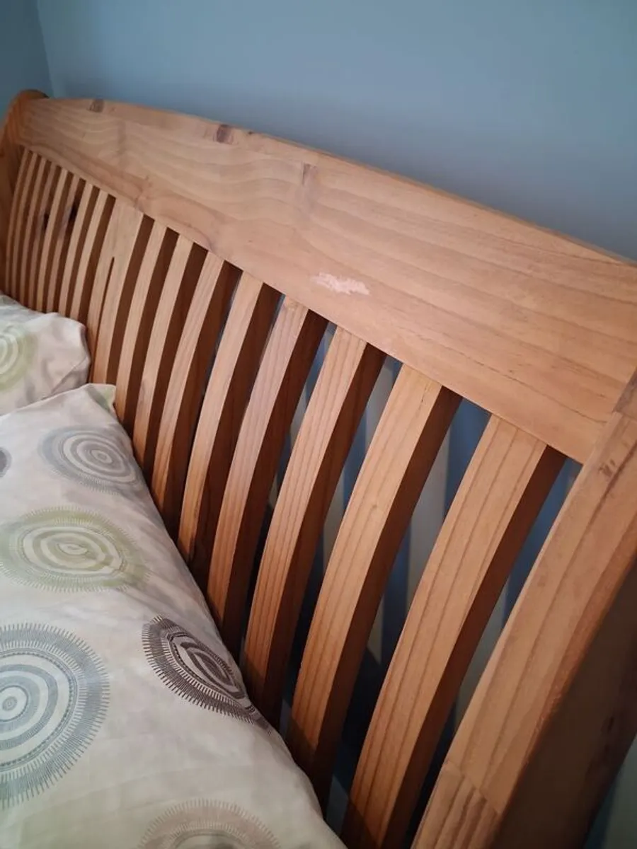 King size solid wood bedframe - Image 3