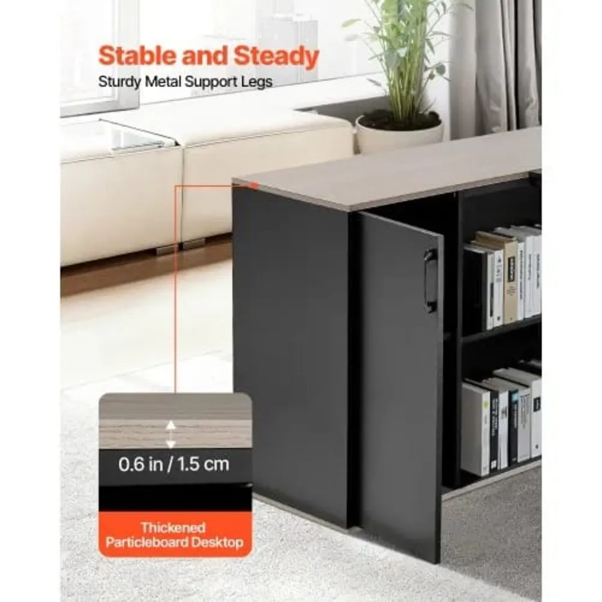 L-Shaped Executive Desk, Large Modern Office Table - Image 3