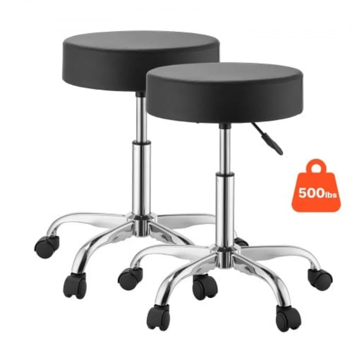 Rolling Stools with Wheels, Set of 2, 226.8kg Weig - Image 1