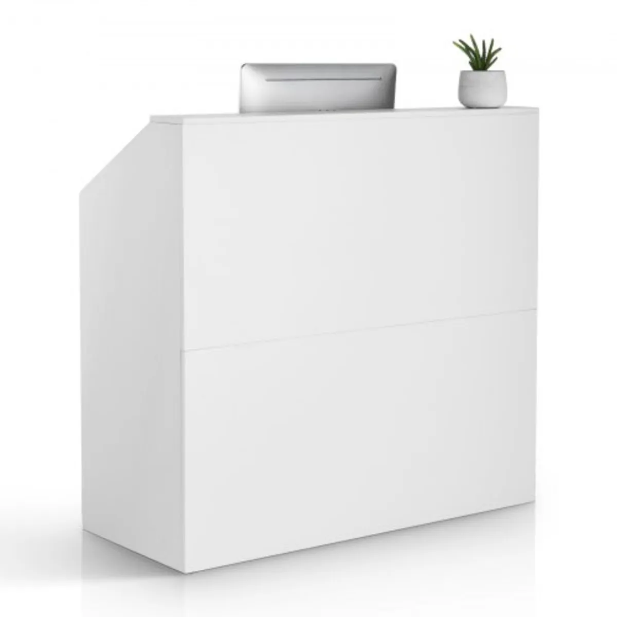 Reception Desk, 46.46 x 19.69 x 43.90 in Rectangul - Image 1