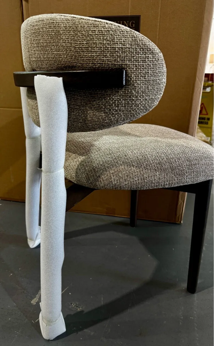 3 Dining Chairs, Beige Like New - Image 2