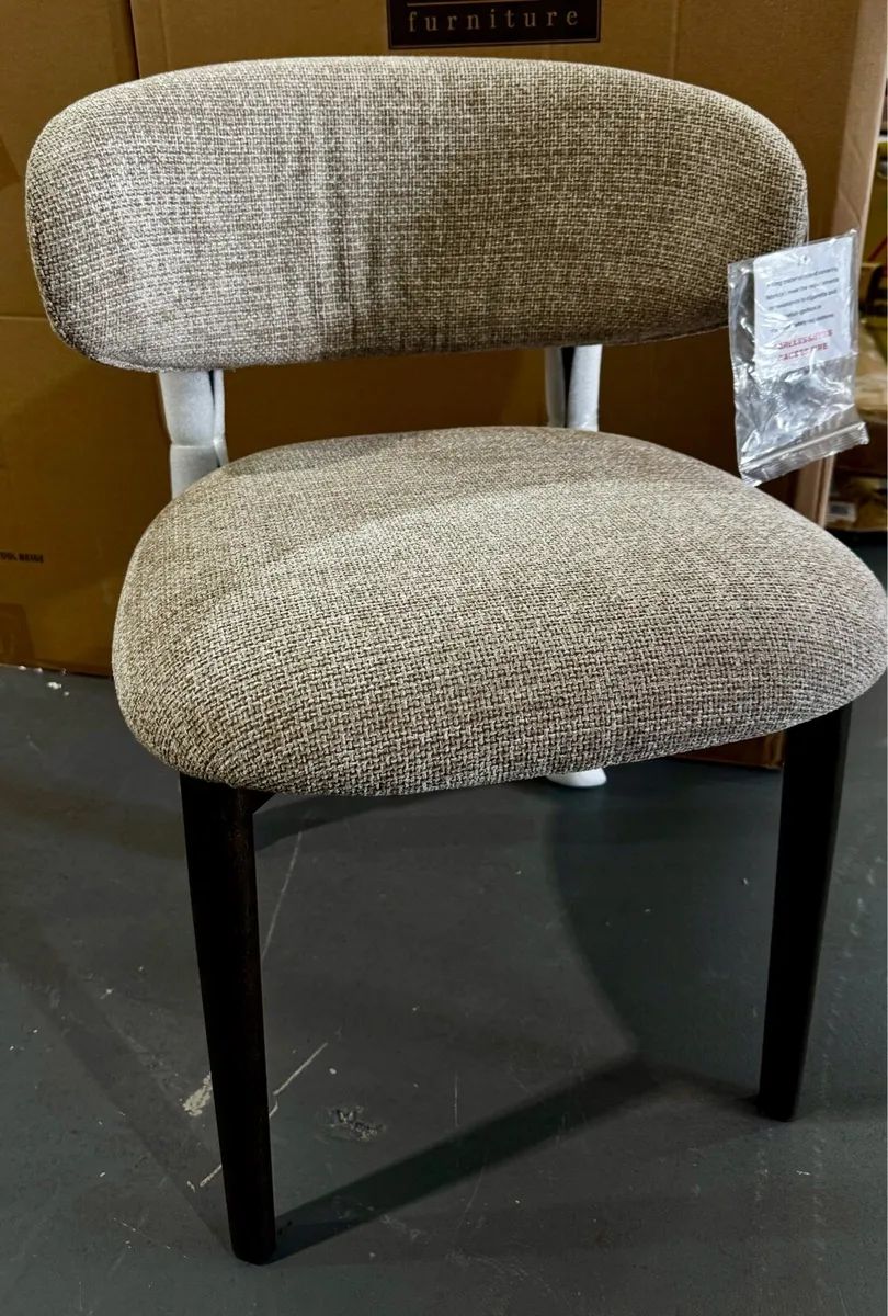 3 Dining Chairs, Beige Like New - Image 1