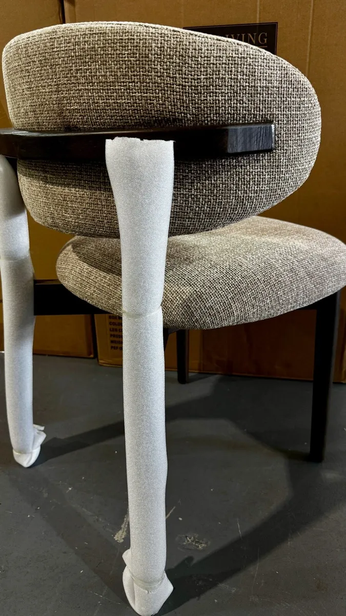 3 Dining Chairs, Beige Like New - Image 3