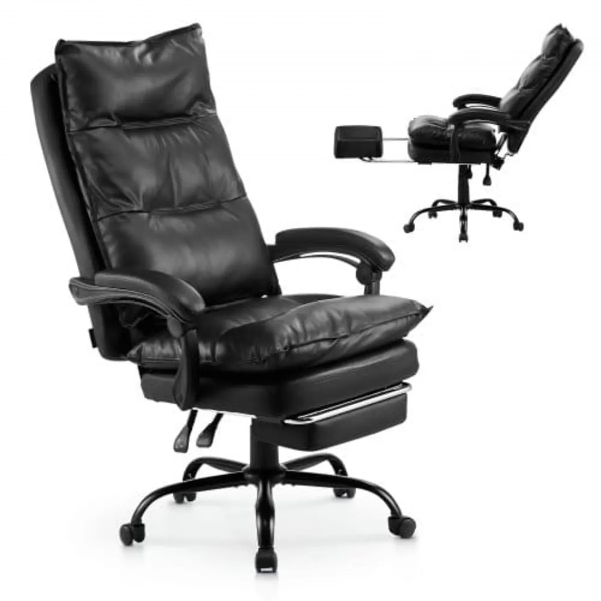 Executive Office Chair, High Back Chair with Footr - Image 1