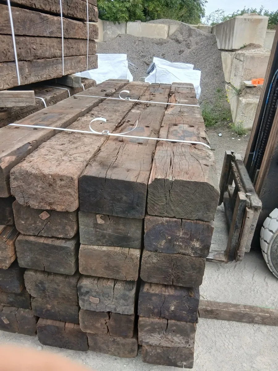 reclaimed railway sleepers - Image 1