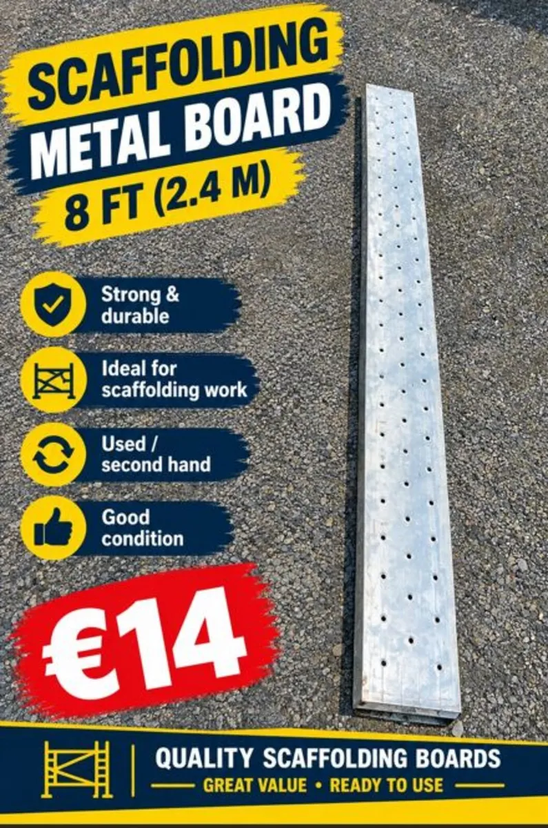 Galvanized Steel Scaffolding Planks / Stage (8FT) - Image 1