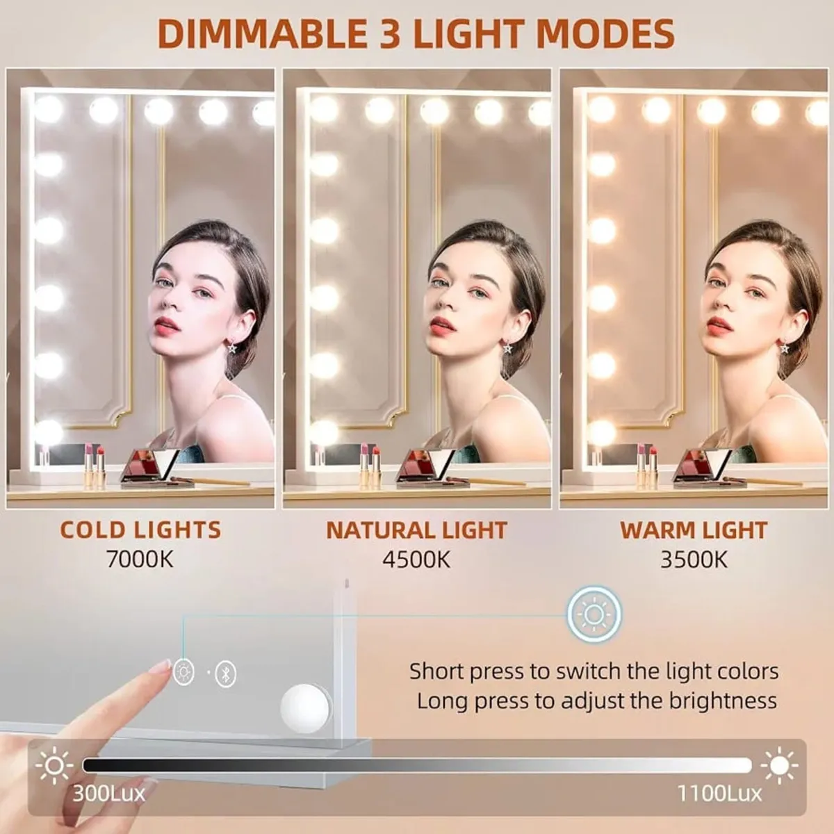 Vanity Mirror Hollywood Mirror with Lights 18 LED - Image 4