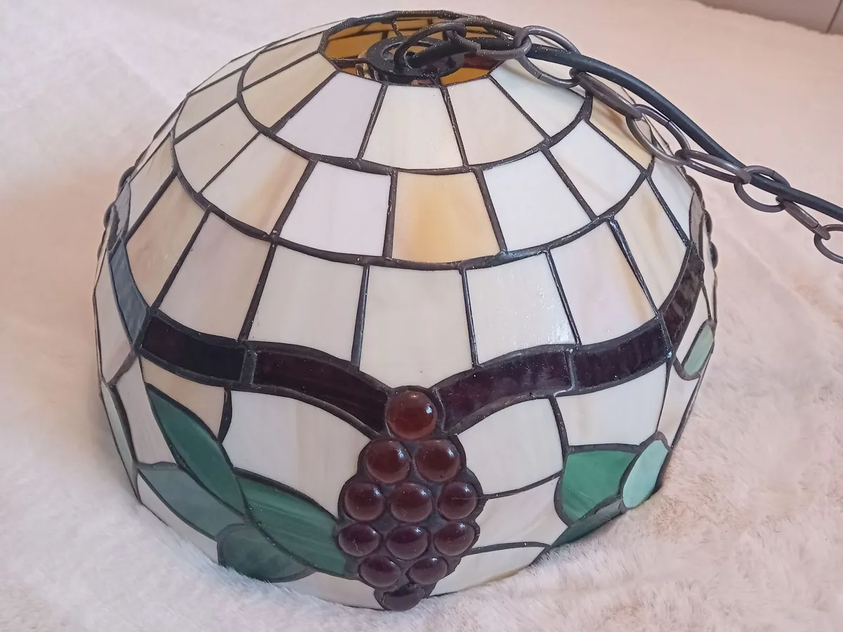 Tiffany style Vintage  glass ceiling pendant - Image 1