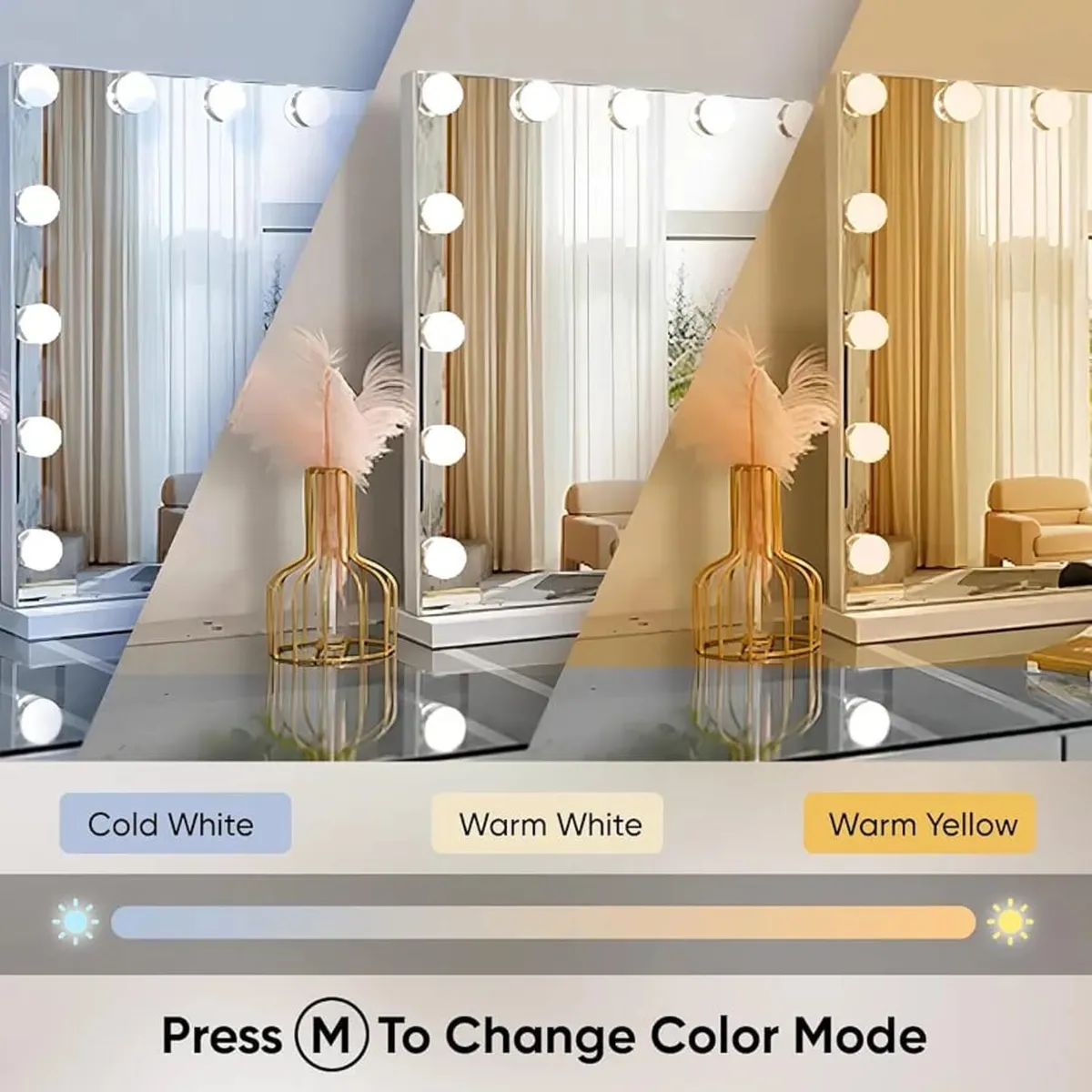 Hollywood Mirror | Vanity Mirror with 14 Dimmable - Image 3