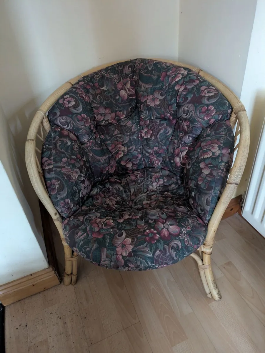 Matching cane easy chairs - Image 1