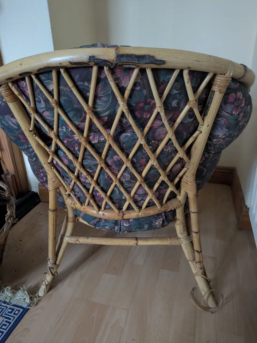 Matching cane easy chairs - Image 2