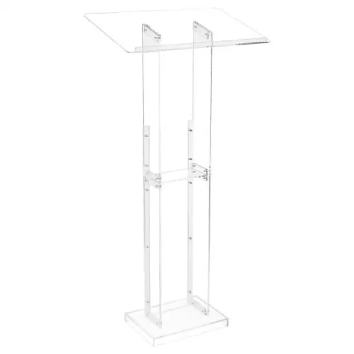 Podium Stand, 1265 mm Acrylic Lectern, Portable La - Image 1