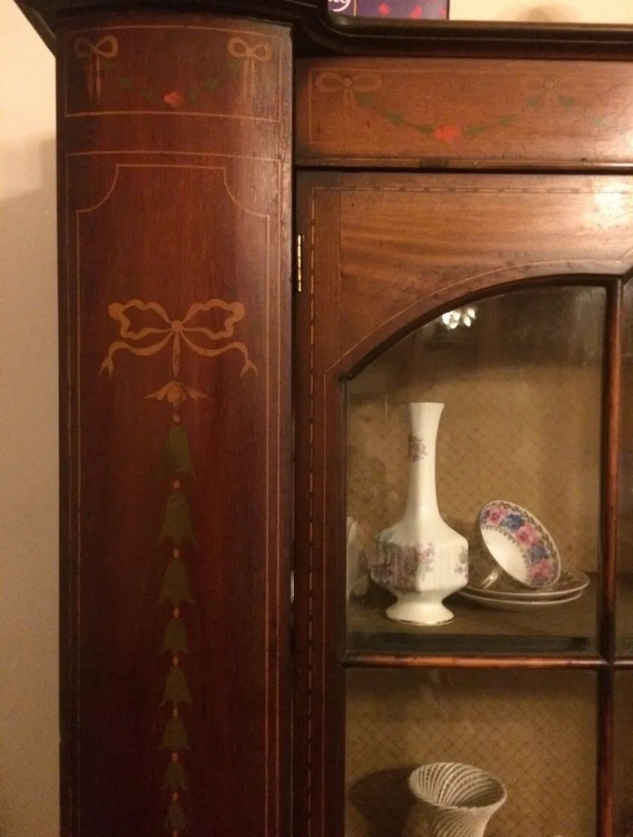 Beautiful Antique Edwardian China Display Cabinet - Image 4