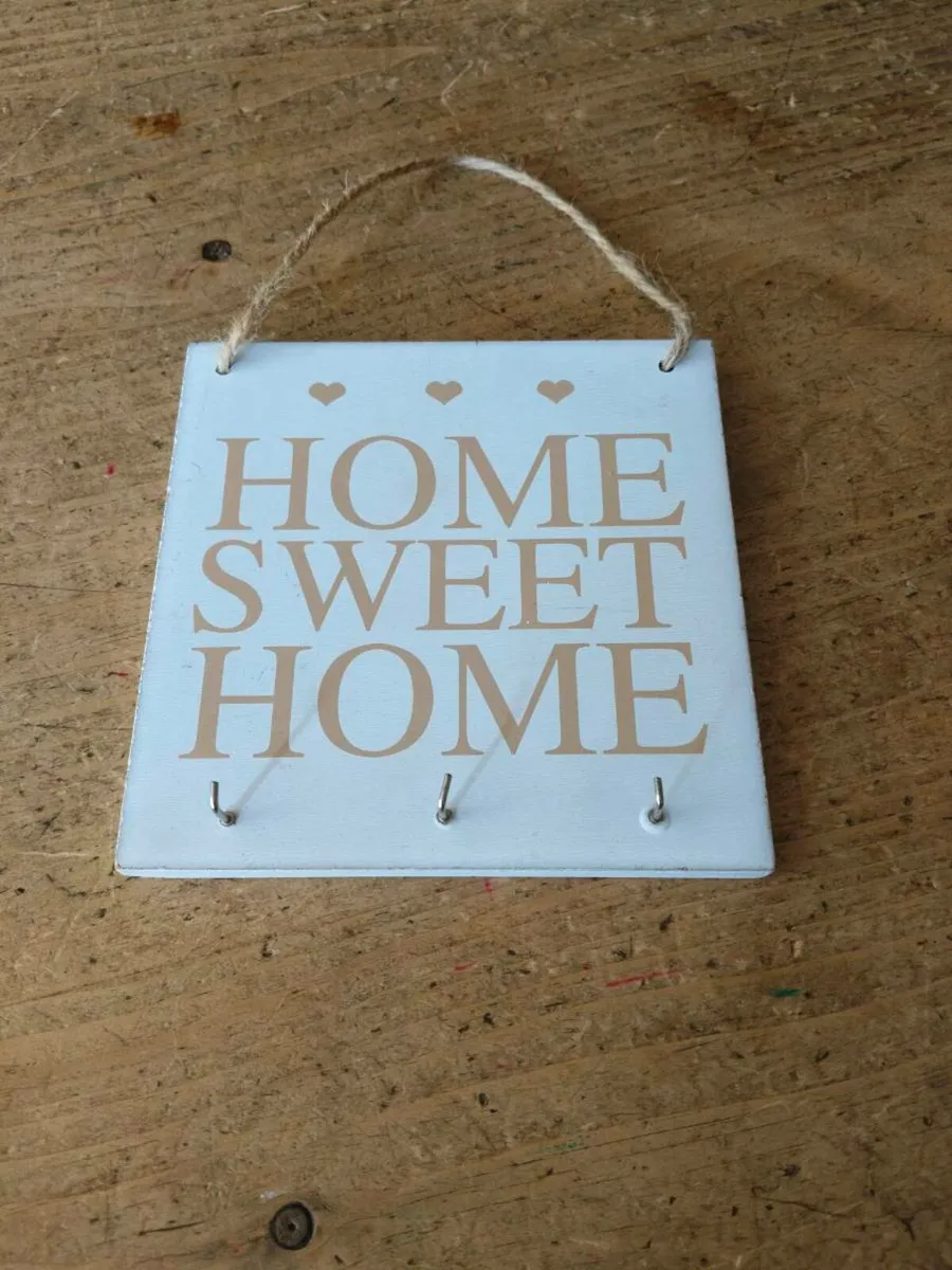rustic wooden "Home Sweet Home" plaque decorative - Image 2