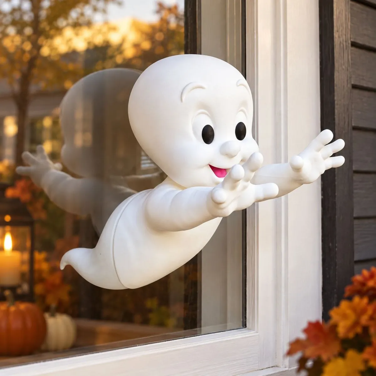 Casper Ghost Through the Window - Halloween Decor - Image 1
