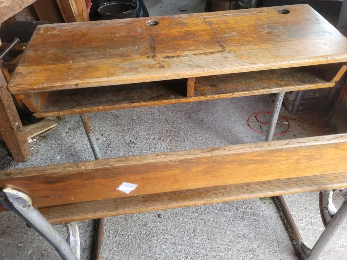 Antique school desk - Image 3