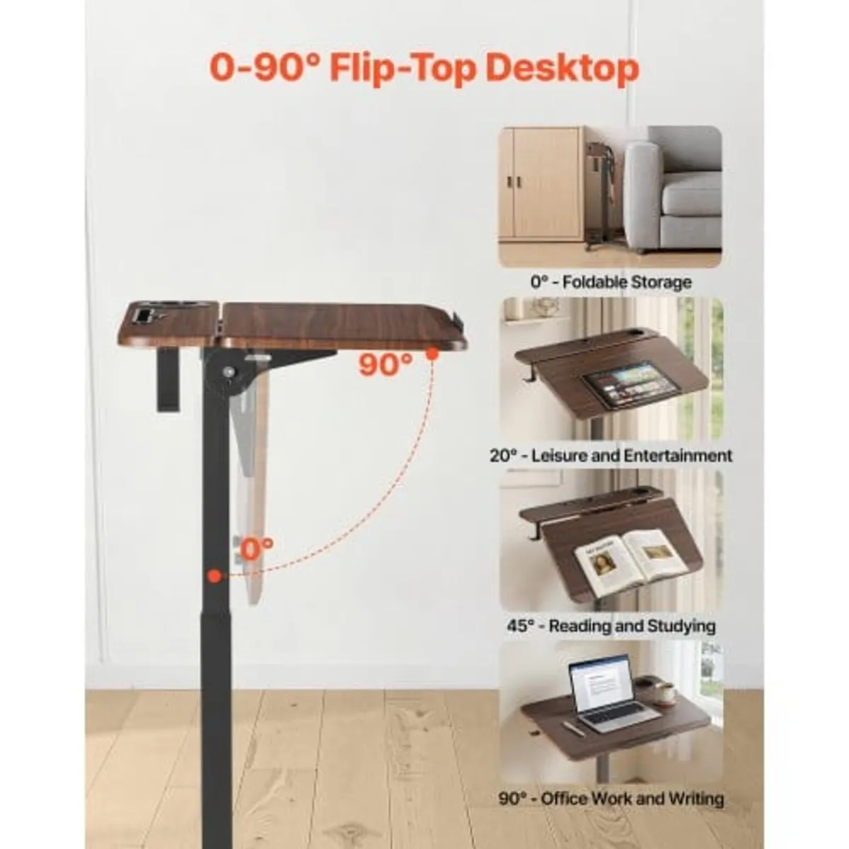Reception Desk, 60 cm Rectangular Front Counter Ta - Image 3