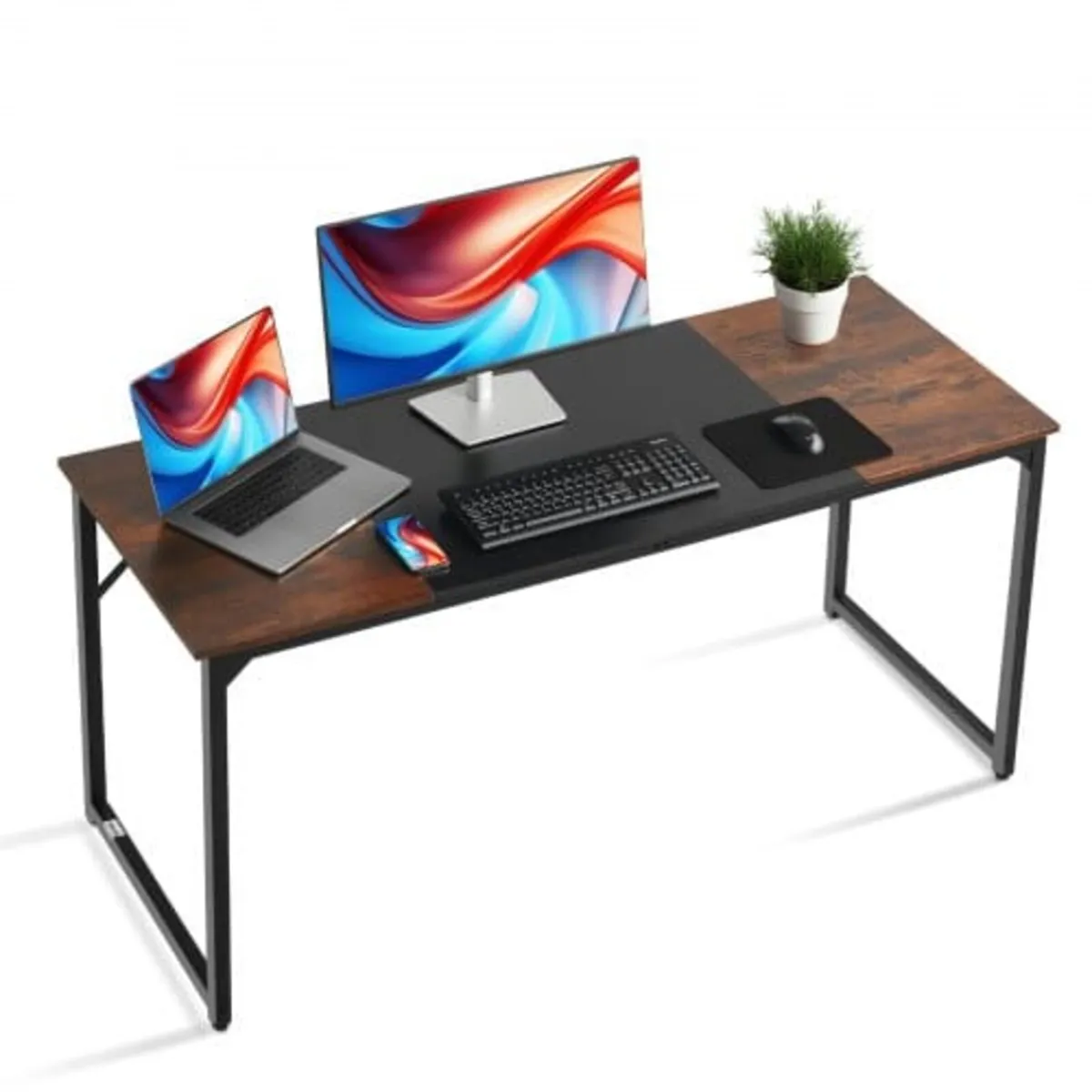 Computer Desk, 160 cm Office Gaming Desk for Home - Image 1