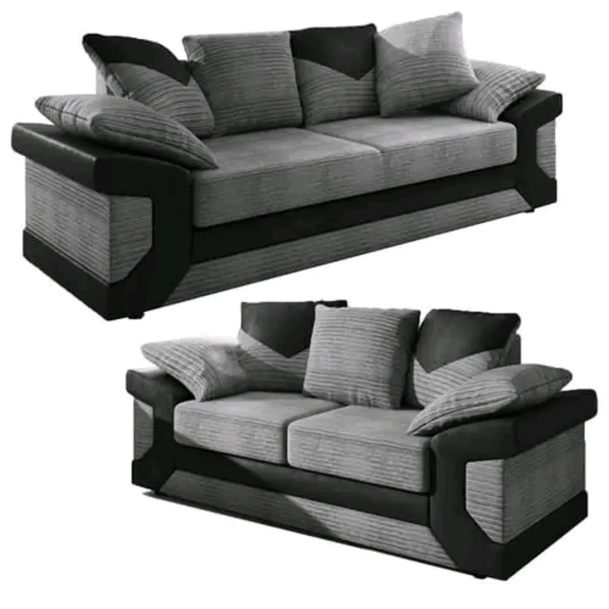 Dino L Shaped Jumbo Cord Fabric Sofa - Image 2