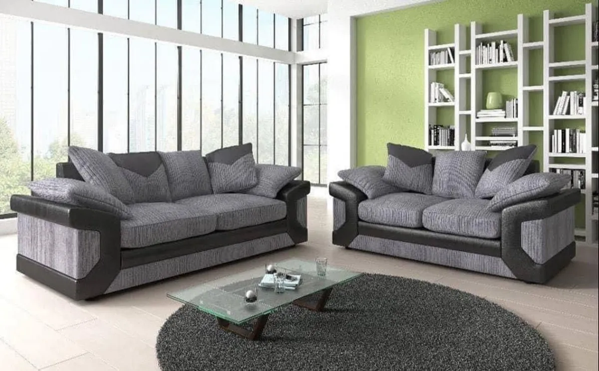Dino L Shaped Jumbo Cord Fabric Sofa - Image 4